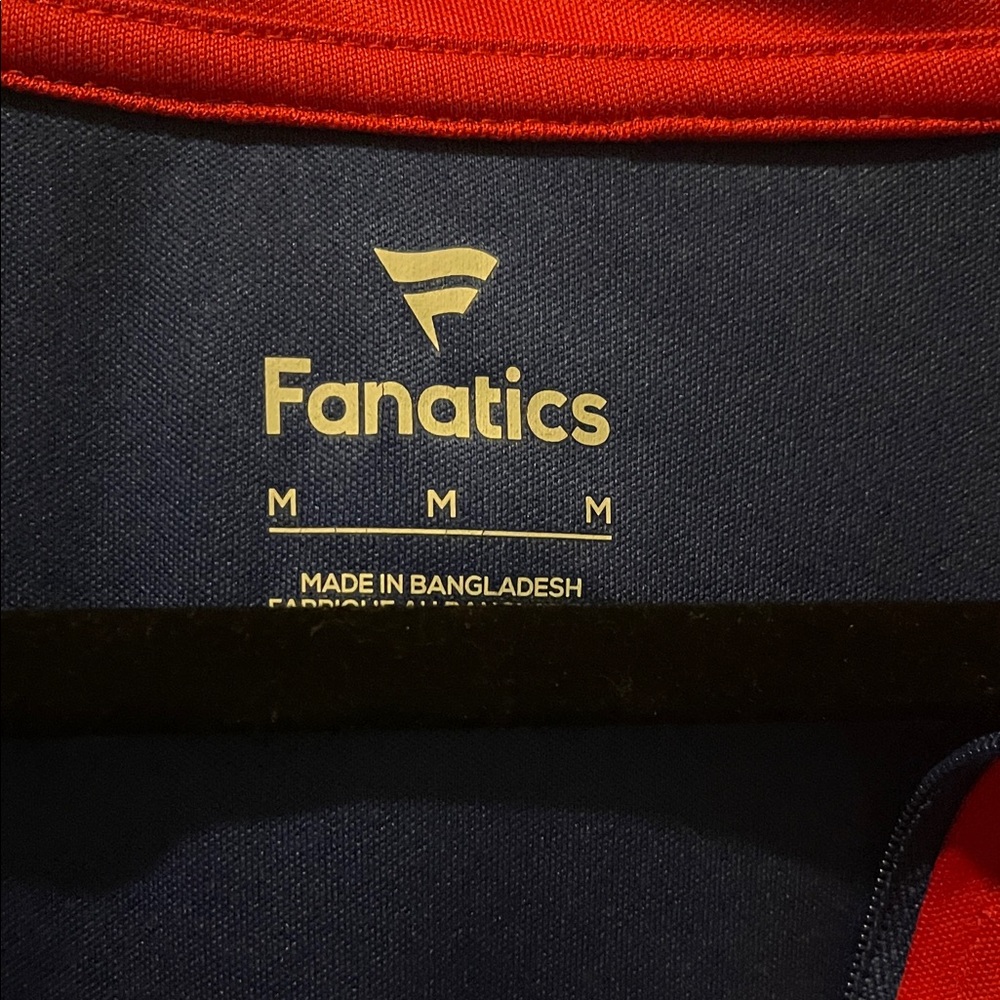 NWOT Fanatics Red and Blue Quarter-Zip Pullover - Picture 2 of 8